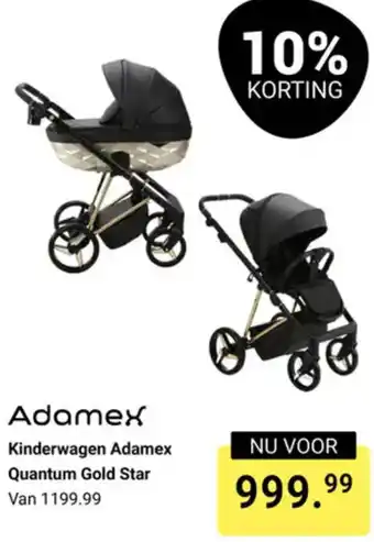 Van Asten BabySuperstore Adamex Kinderwagen Quantum Gold Star aanbieding