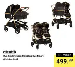 Van Asten BabySuperstore Chipolino Duo Kinderwagen Duo Smart Obsidian Gold aanbieding