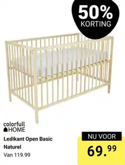 Van Asten BabySuperstore Colorfull home ledikant open basic naturel aanbieding