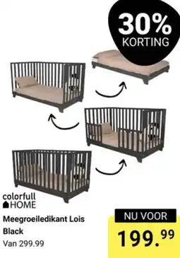 Van Asten BabySuperstore Colorfull home meegroeiledikant lois black aanbieding