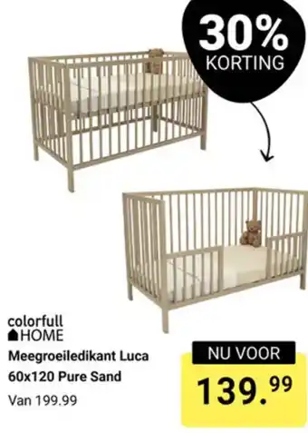 Van Asten BabySuperstore Colorfull home meegroeiledikant luca pure sand aanbieding