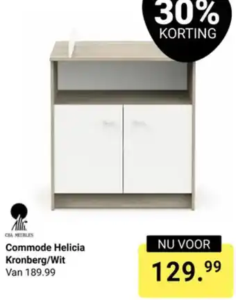 Van Asten BabySuperstore Commode Helicia Kronberg/Wit aanbieding