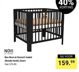 Van Asten BabySuperstore Box Novi at Home Isabel (Ronde Hoek) Zwart aanbieding