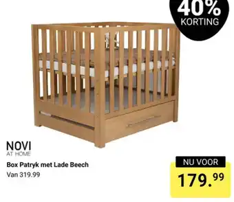 Van Asten BabySuperstore Novi at home box patryk met lade beech aanbieding