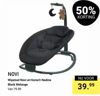 Van Asten BabySuperstore Novi at Home Wipstoel Nadine Black Melange aanbieding