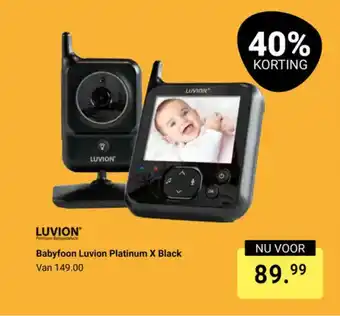 Van Asten BabySuperstore Luvion Babyfoon Platinum X Black aanbieding