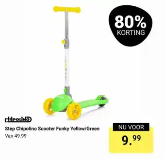 Van Asten BabySuperstore Chipolino Step Scooter Funky Yellow/Green aanbieding