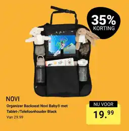 Van Asten BabySuperstore Novi Baby Organizer Backseat met Tablet-/Telefoonhouder Black aanbieding