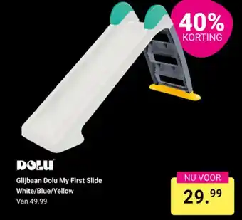 Van Asten BabySuperstore Dolu Glijbaan My First Slide White/Blue/Yellow aanbieding