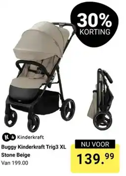 Van Asten BabySuperstore Kinderkraft Buggy Trig3 XL Stone Beige aanbieding