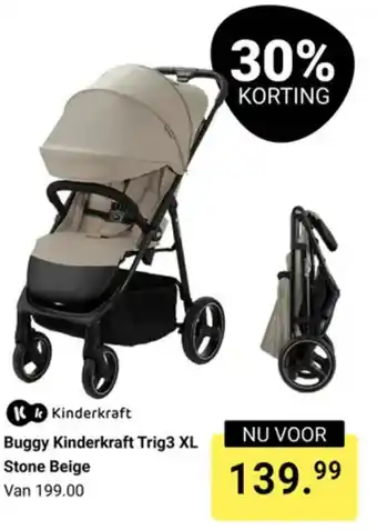 Van Asten BabySuperstore Kinderkraft Buggy Trig3 XL Stone Beige aanbieding