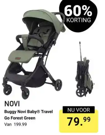 Van Asten BabySuperstore Novi Baby Buggy Travel Go Forest Green aanbieding