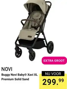 Van Asten BabySuperstore Novi Baby Buggy Xavi XL Premium Solid Sand aanbieding