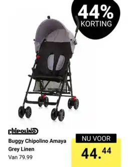 Van Asten BabySuperstore Chipolino Buggy Amaya Grey Linen aanbieding