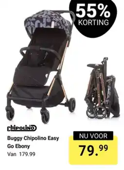 Van Asten BabySuperstore Chipolino Buggy Easy Go Ebony aanbieding