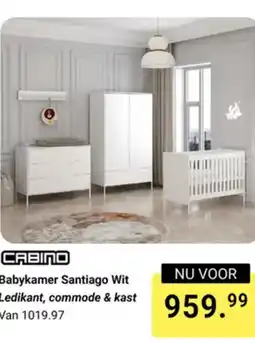 Van Asten BabySuperstore Cabino babykamer santiago wit aanbieding