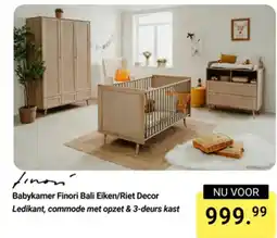 Van Asten BabySuperstore Babykamer Finori Bali Eiken/Riet Decor aanbieding