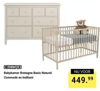 Van Asten BabySuperstore Cabino babykamer bretagne basic naturel aanbieding