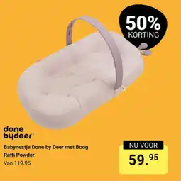 Van Asten BabySuperstore Done by Deer Babynestje met Boog Raffi Powder aanbieding