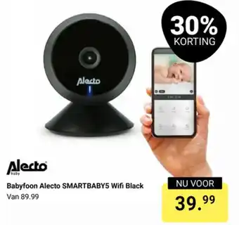 Van Asten BabySuperstore Alecto Babyfoon SMARTBABY5 Wifi Black aanbieding