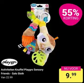 Van Asten BabySuperstore Playgro Activiteiten Knuffel Sensory Friends - Salo Sloth aanbieding