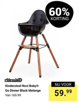 Van Asten BabySuperstore Kinderstoel Novi Baby Go Dinner Black Melange aanbieding