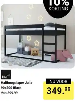 Van Asten BabySuperstore Halfhoogslaper Julia black aanbieding