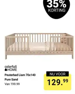 Van Asten BabySuperstore Colorfull home peuterbed liam pure sand aanbieding