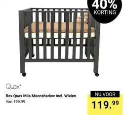 Van Asten BabySuperstore Box Quax Mila Moonshadow incl. Wielen aanbieding