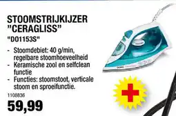 Hubo Domo Stoomstrijkijzer Ceragliss aanbieding