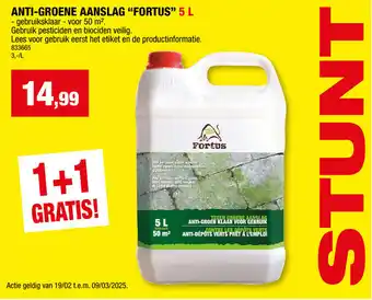 Hubo Anti-Groene Aanslag Fortus aanbieding