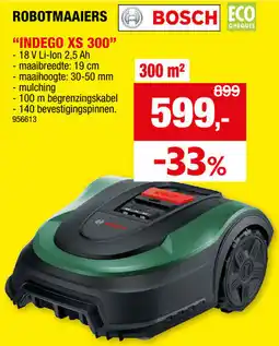 Hubo Bosch Robotmaaiers Indego XS 300 aanbieding