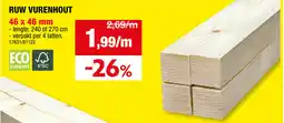 Hubo Ruw Vurenhout aanbieding
