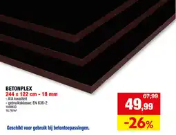 Hubo Betonplex aanbieding