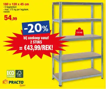 Hubo Practo Home Rek Heavy Duty aanbieding