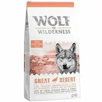 Zooplus 5kg Adult ’Great Desert’ Kalkoen Wolf of Wilderness Hondenvoer aanbieding