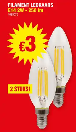 Hubo Filament Ledkaars aanbieding