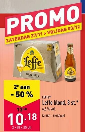 ALDI Leffe blond aanbieding