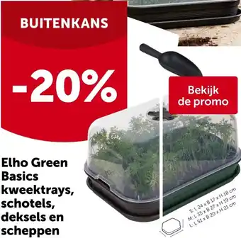 AVEVE Elho Green Basics kweektrays, schotels, deksels en scheppen aanbieding