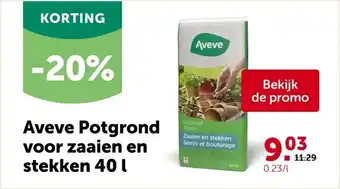 AVEVE Aveve Potgrond voor zaaien en stekken 40 l aanbieding