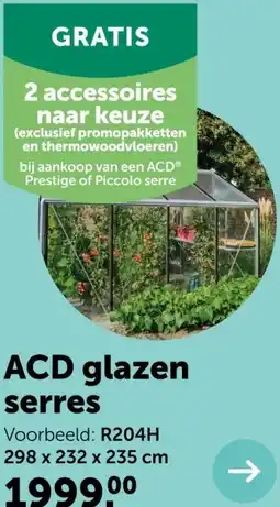 AVEVE ACD glazen serres aanbieding