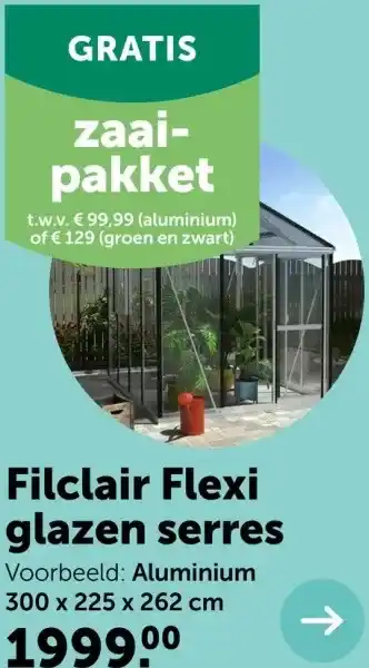 AVEVE Filclair Flexi glazen serres aanbieding