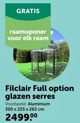 AVEVE Filclair Full option glazen serres aanbieding