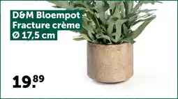 AVEVE ᎠᏕᎷ Bloempot Fracture crème Ø 17,5 cm aanbieding