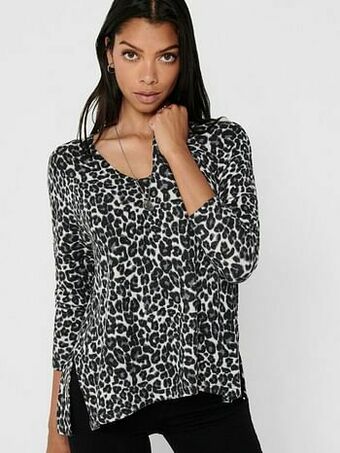 Berca Shoes Only Trui Onlmayea Leo Life Pullover - Zwart aanbieding