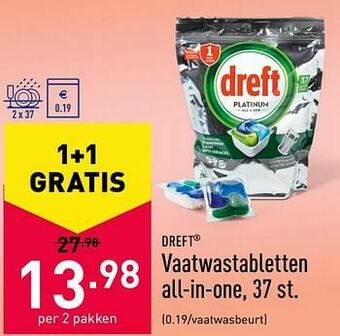 ALDI Vaatwastabletten all-in-one aanbieding