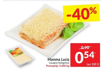 Intermarché Mamma Lucia Lasagne bolognese aanbieding