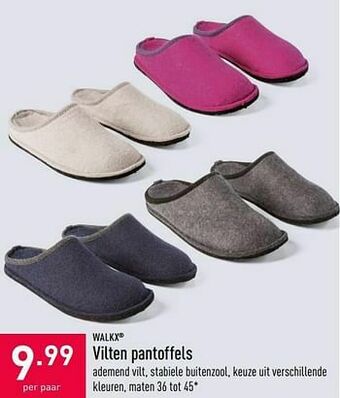 ALDI Vilten pantoffels aanbieding
