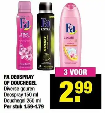 Fa deospray of douchegel