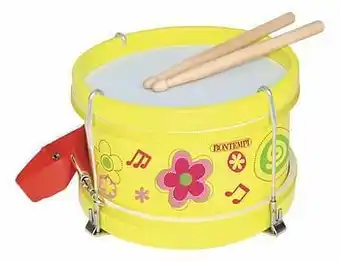 Dreamland Bontempi houten trommel geel aanbieding